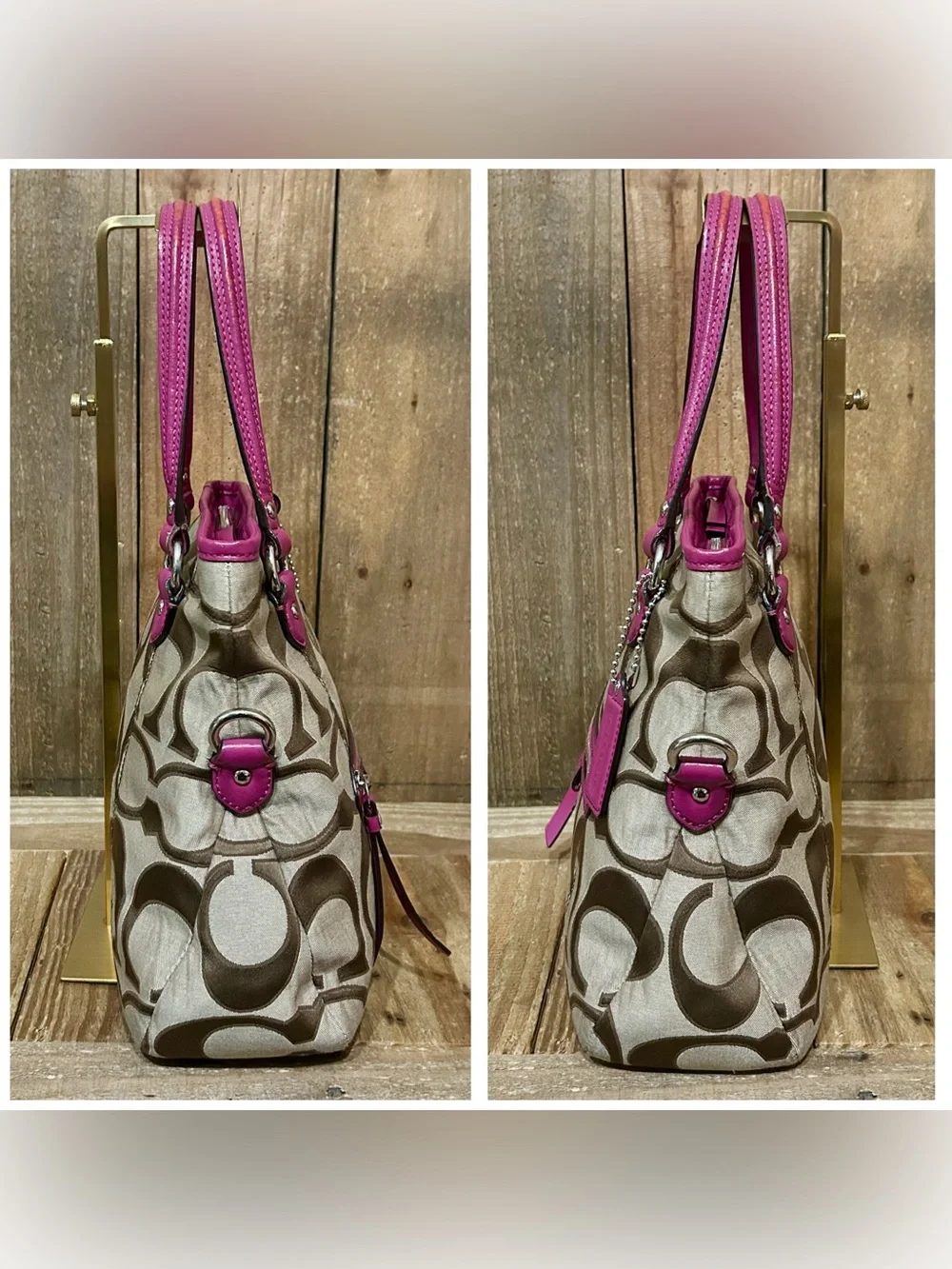 Coach Daisy Outline Signature Emma Tote with Free Scarf & Dust Bag. - Picture 7 of 16